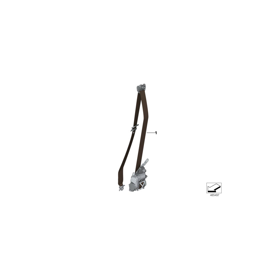 Genuine BMW 72117988864 G11 G12 Upper Belt, Front Right TARTUFO (Inc. 740Le, 730d & 725d) | ML Performance EU