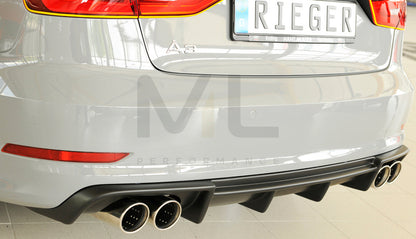 Rieger 00056808 Audi 8V A3 Rear Diffuser 2 | ML Performance EU Car Parts