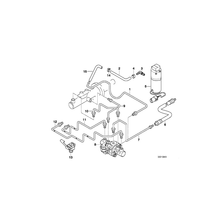 Genuine BMW 34511164195 E38 Support M12X1 (Inc. 750i & 750iL) | ML Performance EU