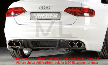 Rieger 00055506 Audi B8 B81 A4 Rear Diffuser 1 | ML Performance EU Car Parts