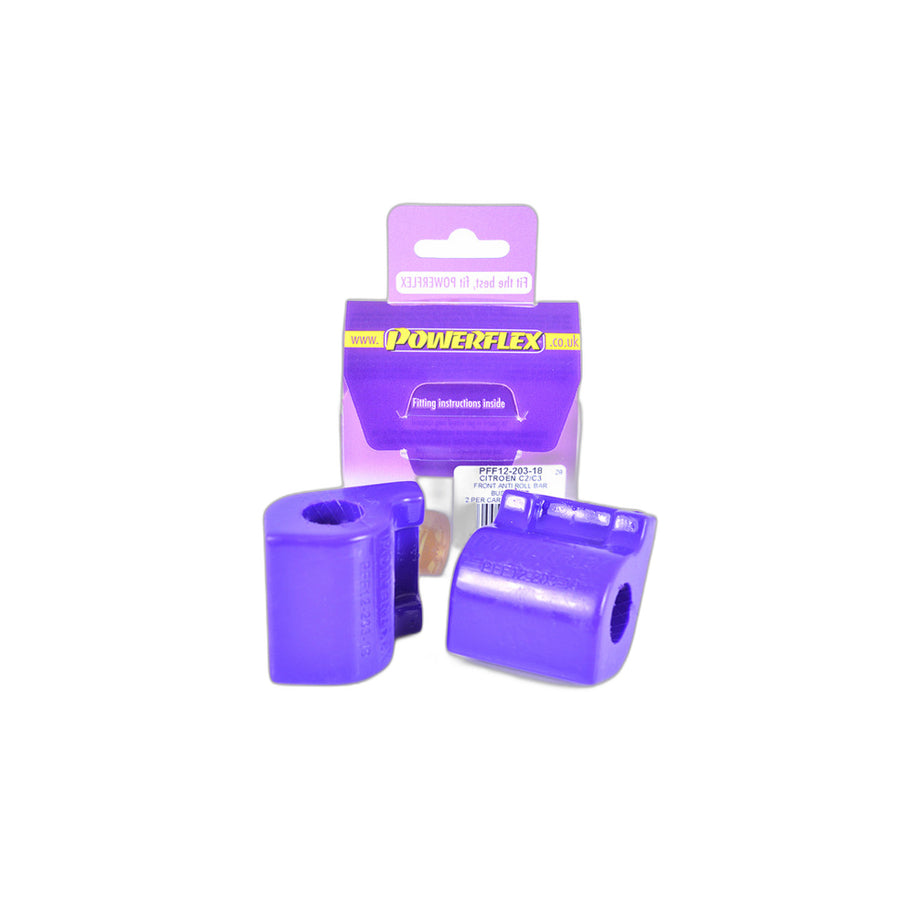 Powerflex PFF12-203-18 Citroen Front Anti Roll Bar Bush 18mm (Inc. C3 & C2) | ML Performance EU Car Parts