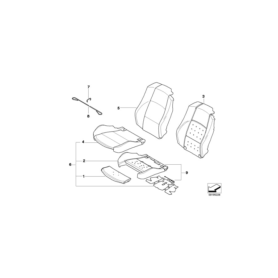 Genuine BMW 52107253539 E93 Seat Upholstery, Leather SCHWARZ (Inc. 335is, 328i & 335i) | ML Performance EU