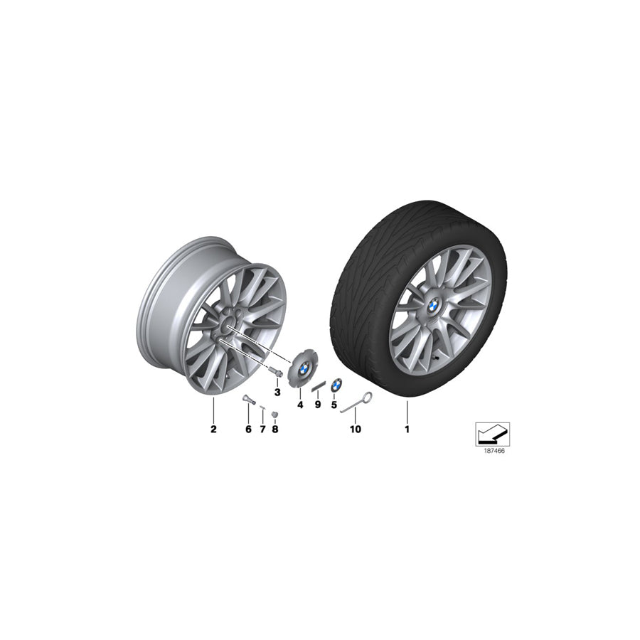 Genuine BMW 36117841224 F01 F04 F02 Light Alloy Rim 81/2JX19 ET:25 (Inc. Hybrid 7L, 750dX & 740dX) | ML Performance EU