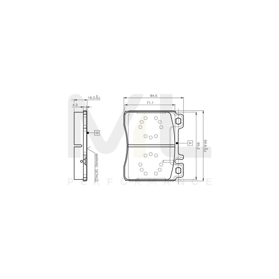 Bosch 0986Tb2023 Brake Pad Set Excl. Wear Warning Contact | ML Performance Car Parts