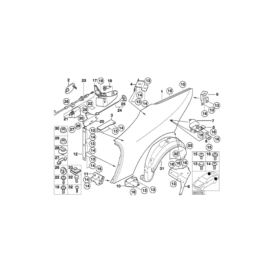 Genuine BMW 41357011651 E52 Bracket, Reinforcem., Side Panel, Rr Lft (Inc. ALPINA V8 & Z8) | ML Performance EU Car Parts