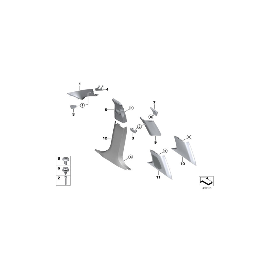 Genuine BMW 51437470400 G01 Cover, Column D, Right CANBERRABEIGE (Inc. X3 20iX, X3 30i & X3 20i 1.6) | ML Performance EU Car Parts