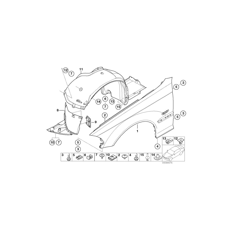 Genuine BMW 51718269083 E46 Cover, Wheell Housing, Front Left (Inc. 320td, 316ti & 318td) | ML Performance EU Car Parts