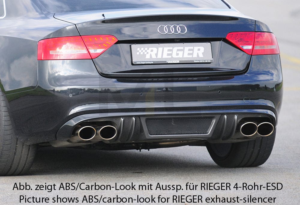Rieger 00055441 Audi B8 B81 A5 Rear Diffuser 1 | ML Performance EU Car Parts