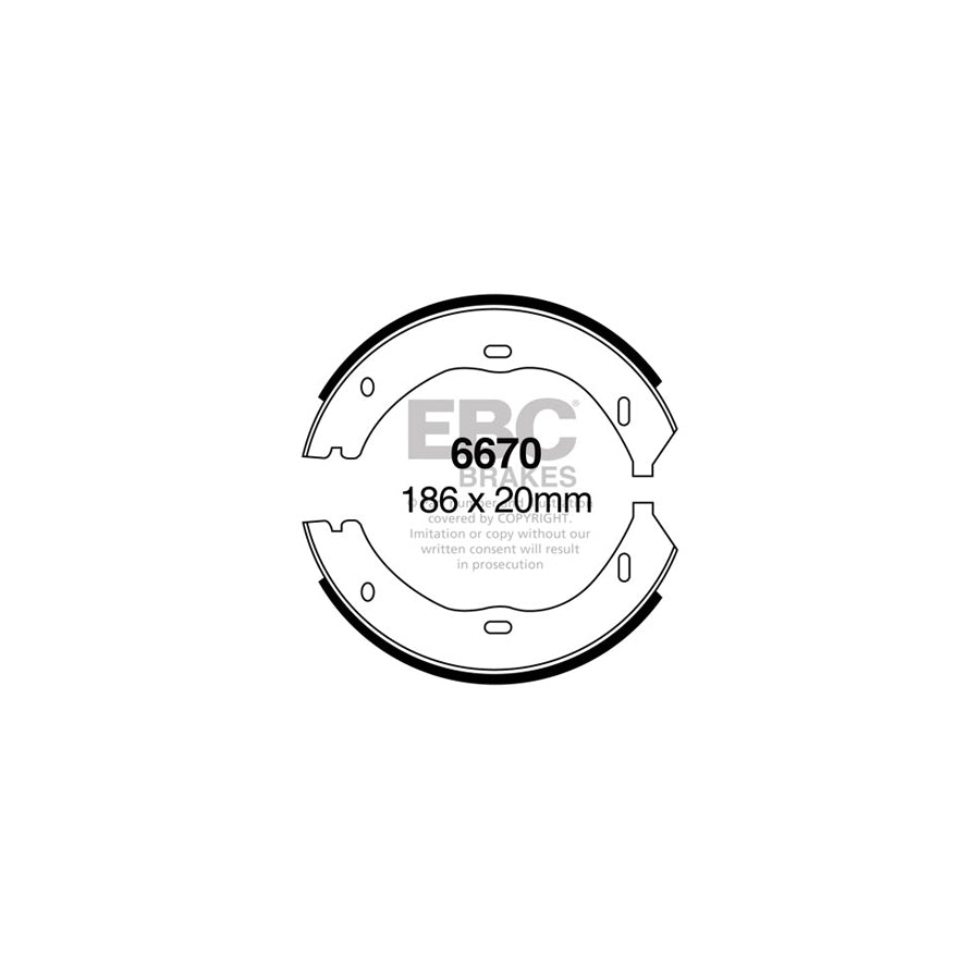 EBC 6670 Mercedes-Benz Rear Brake Shoes (Inc. Viano & Vito) 1 | ML Performance UK Car Parts