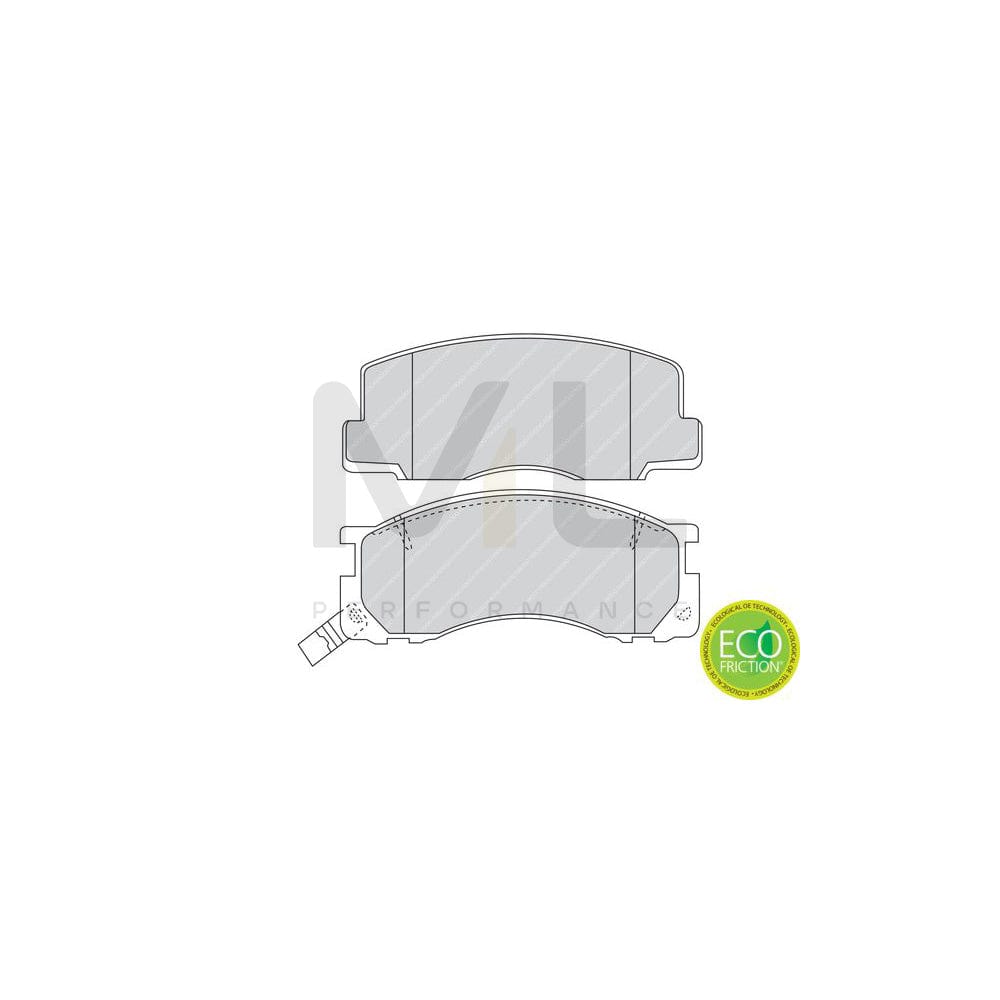 Ferodo Premier Eco Friction Fdb4014 Brake Pad Set With Acoustic Wear Warning, With Piston Clip, With Accessories | ML Performance Car Parts