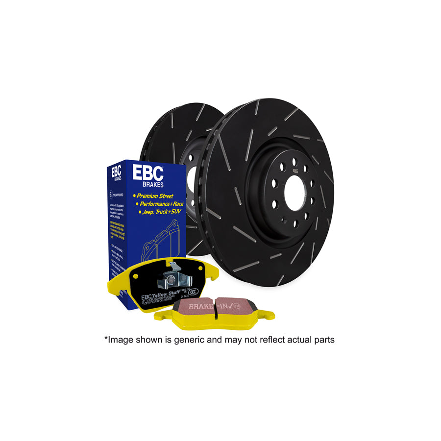 EBC PD08KR381 Hyundai Kia Yellowstuff Rear Brake Pad & USR Disc Kit (Inc. iX35 & Sportage SL) 1 | ML Performance UK Car Parts