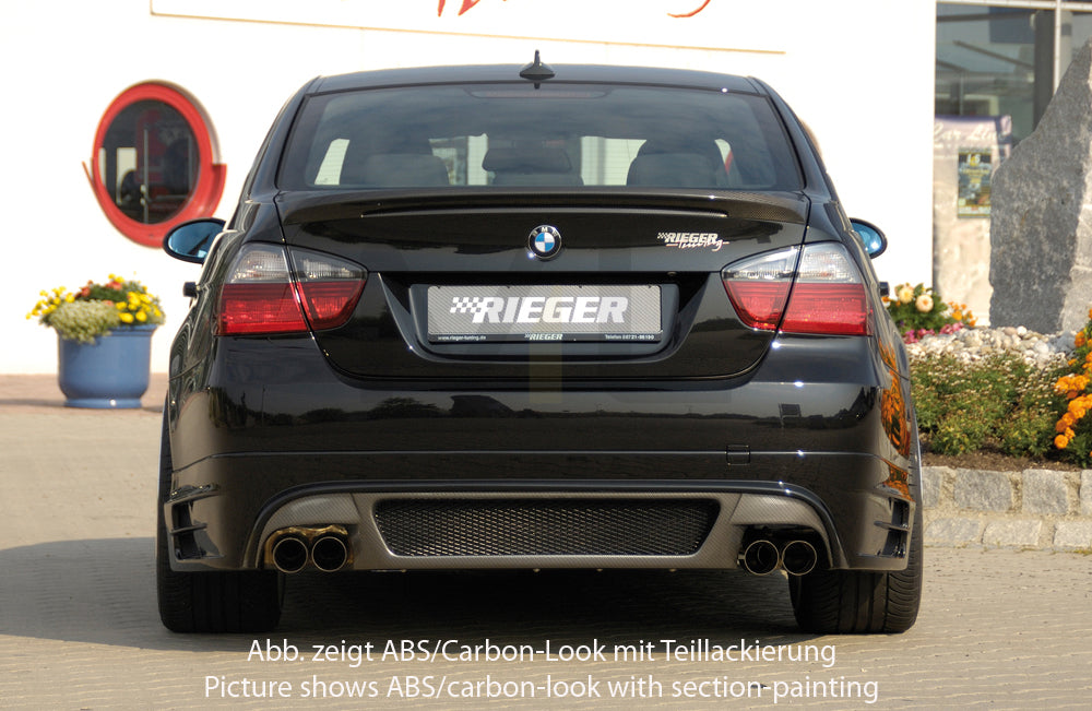 Rieger 00053406 BMW 3 Series E90 E91 Rear Diffuser 9 | ML Performance EU Car Parts