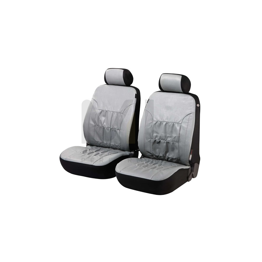 WALSER Nappa Touch 11941 Car seat cover Silver, Polyester, PVC, Front | ML Performance Car Parts