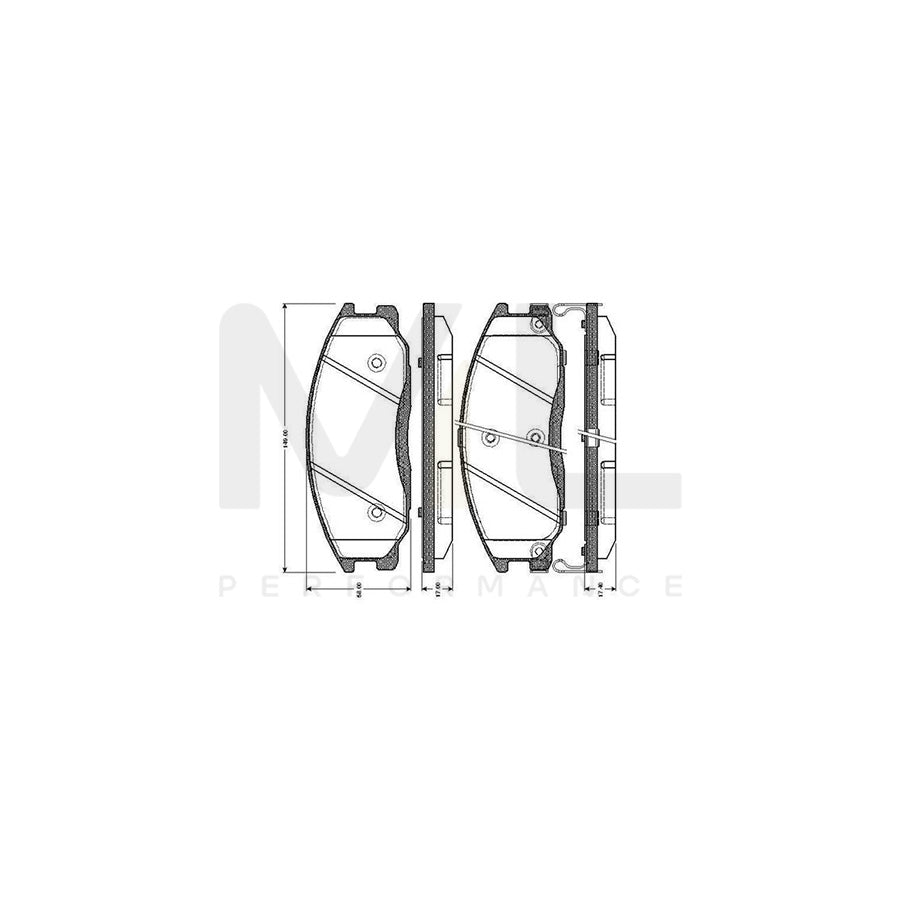 Bosch 0986Tb2815 Brake Pad Set Excl. Wear Warning Contact, With Accessories | ML Performance Car Parts