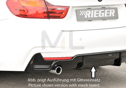 Rieger 00088054 BMW 4 Series F32 F33 F36 Rear Diffuser 1 | ML Performance EU Car Parts