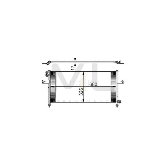 MAHLE ORIGINAL AC 380 000S Air conditioning condenser without dryer | ML Performance Car Parts