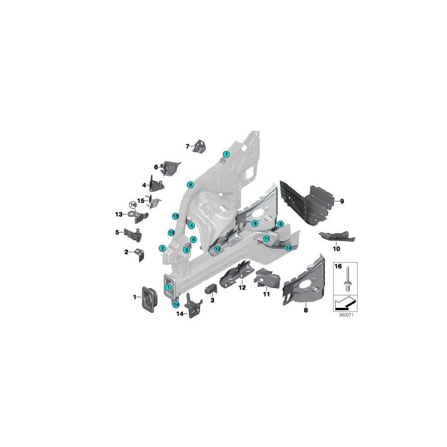 Genuine BMW 41007186660 E70 F16 Bracket, Module Carrier, Right (Inc. X5 30dX, X6 50iX 4.0 & X6 M50dX) | ML Performance EU