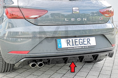 Rieger 00088132 SEAT 5F Leon FR Rear Diffuser 1 | ML Performance EU Car Parts