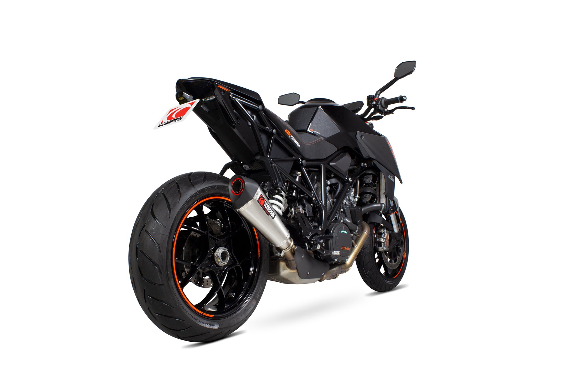 Scorpion RKT90SEO KTM 1290 Superduke R Serket Taper Slip-On - Brushed Stainless Steel Sleeve | ML Performance EU EU