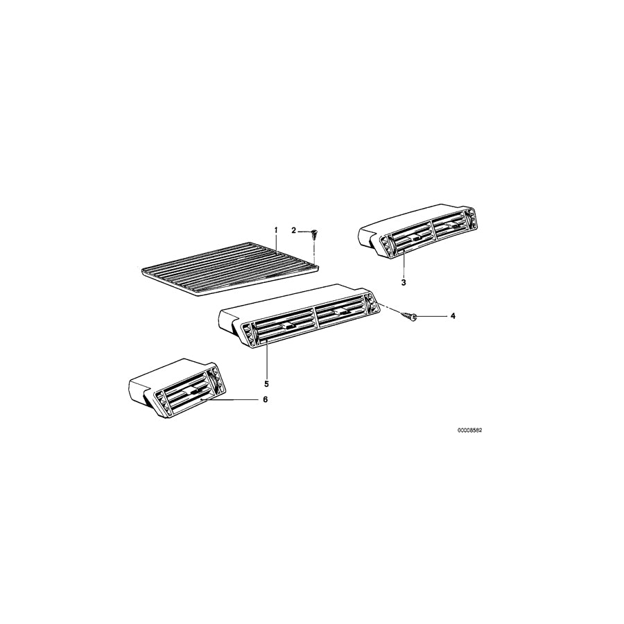 Genuine BMW 64221375027 E23 Fresh Air Grille, Right (Inc. 745i, 735i & 728) | ML Performance EU Car Parts