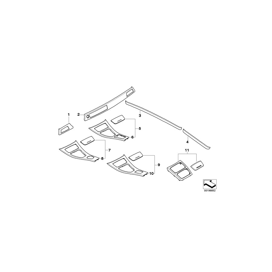 Genuine BMW 51417963933 E92 E93 Trim Cover, Door, Left PIANOLACK SW (Inc. 328xi, 320i & 320d) | ML Performance EU Car Parts