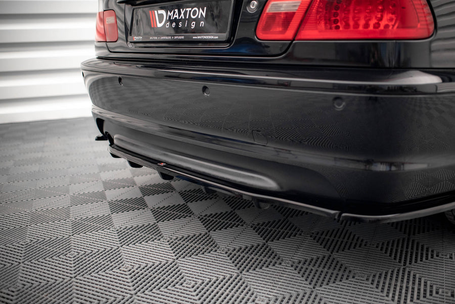 Maxton Design BMW Series 3 E46 M-Pack Coupe Central Rear Splitter (with vertical bars)