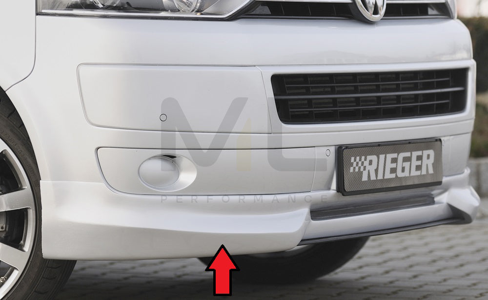 Rieger 00059255 VW T5 Front Splitter 1 | ML Performance EU Car Parts