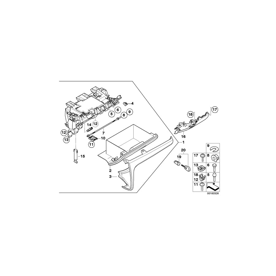 Genuine BMW 51166971272 E81 E87 E88 Lock Insert, Right (Inc. M Coupé, 125i & 123d) | ML Performance EU Car Parts