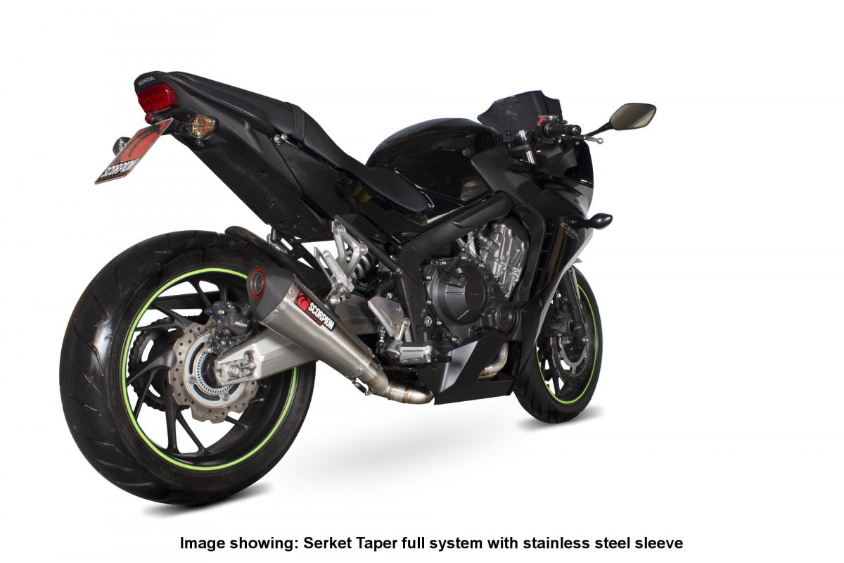 Scorpion RHA165SYSCEO Honda Serket Taper Full System - Carbon Fibre Sleeve (CBR650 F/ CB650 F) | ML Performance EU EU