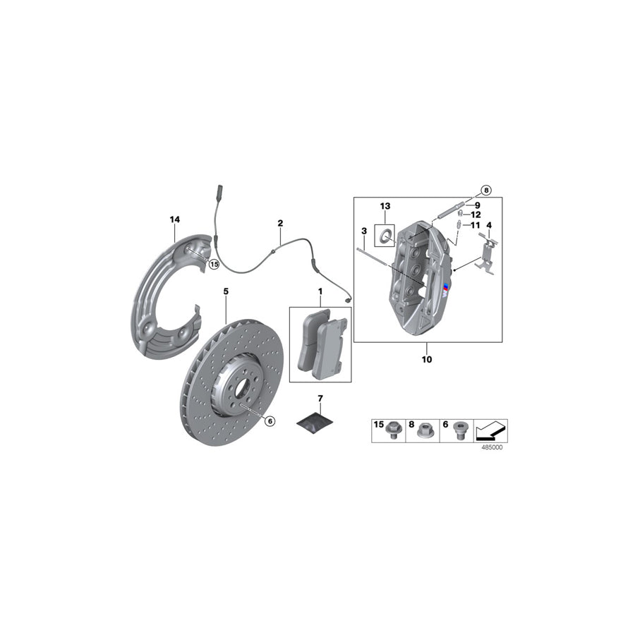 Genuine BMW 34118089940 F92 F93 F91 Caliper Housing Right (Inc. M5 & M8) | ML Performance EU Car Parts