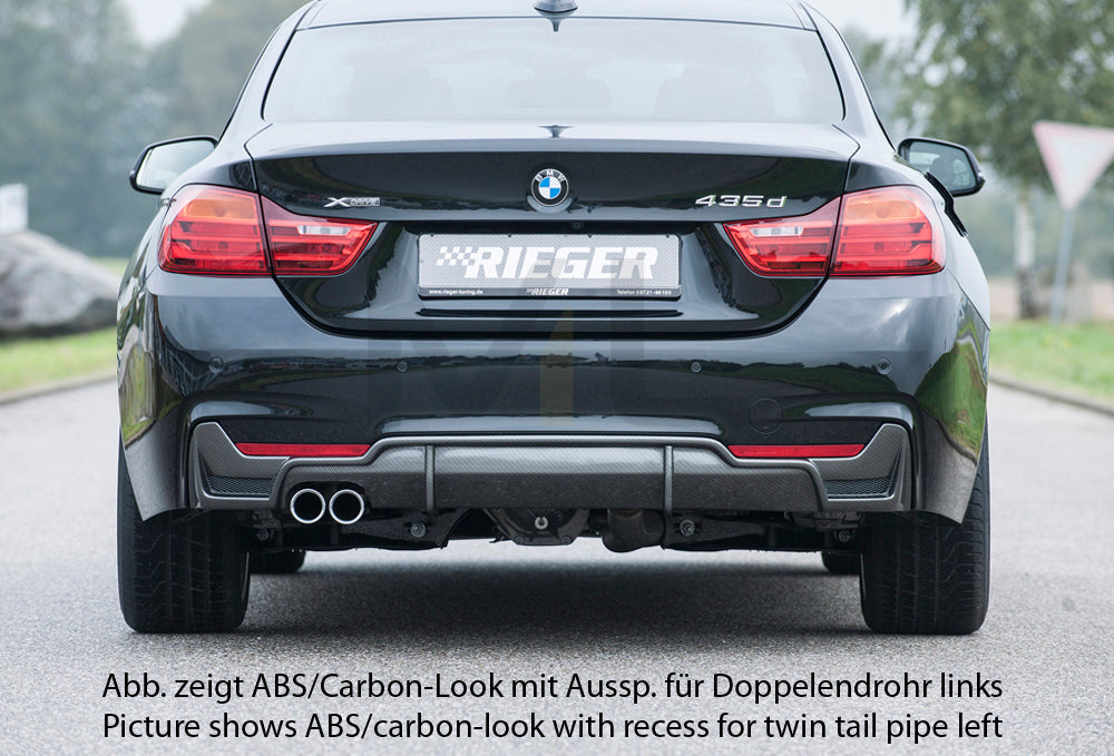 Rieger 00053486 BMW 4 Series F32 F33 F36 Rear Diffuser 4 | ML Performance EU Car Parts