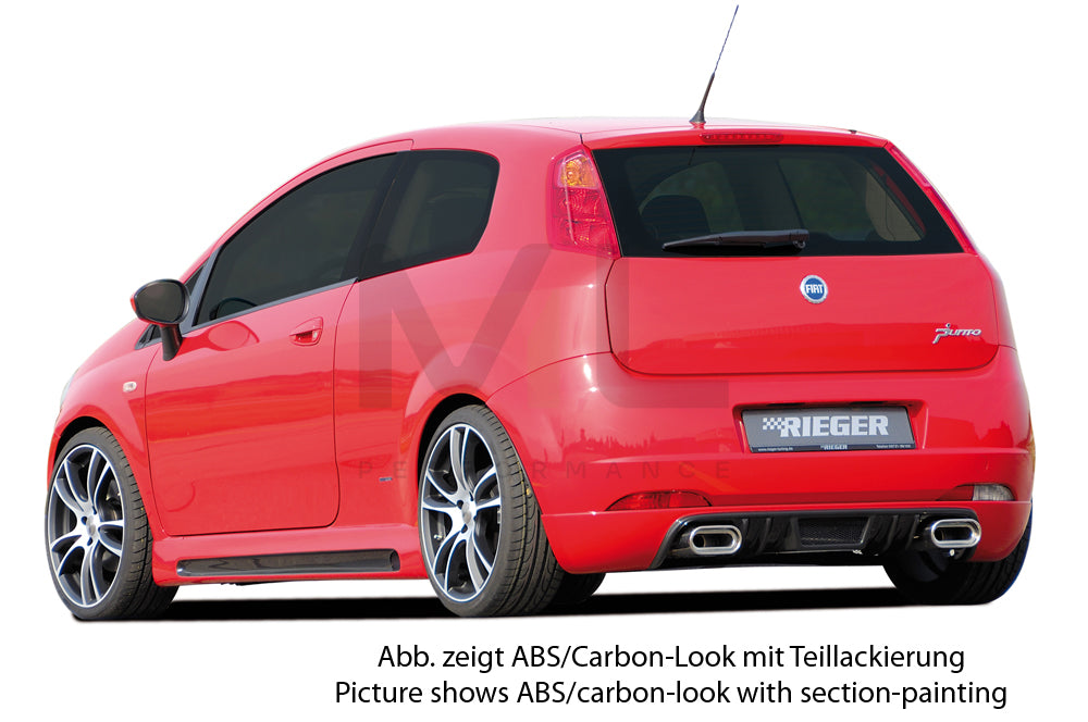 Rieger 00056048 Fiat Grande Punto (199) Rear Diffuser 2 | ML Performance EU Car Parts