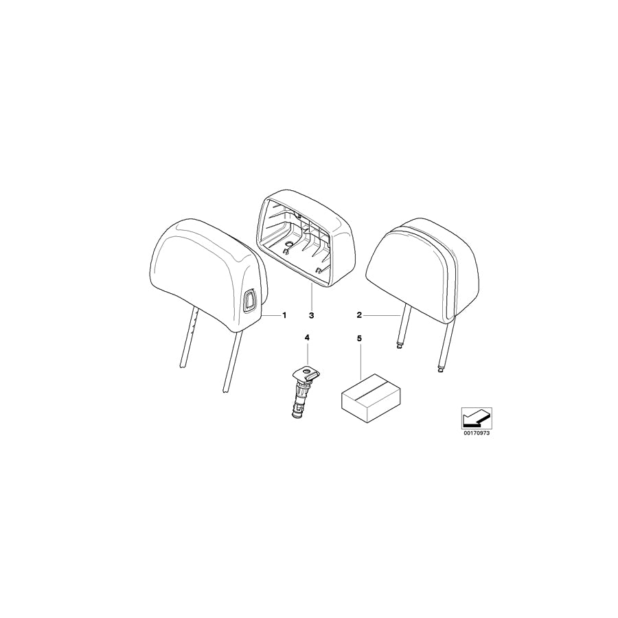 Genuine BMW 52103453913 E83 Headrest Leather SANDBEIGE (Inc. X3 1.8d, X3 2.0i & X3 3.0d) | ML Performance EU Car Parts