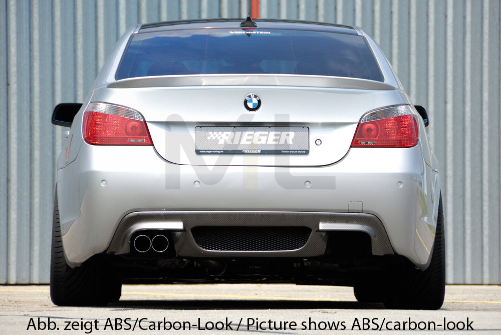 Rieger 00053602 BMW 5 Series E60 E61 Rear Diffuser 2 | ML Performance EU Car Parts