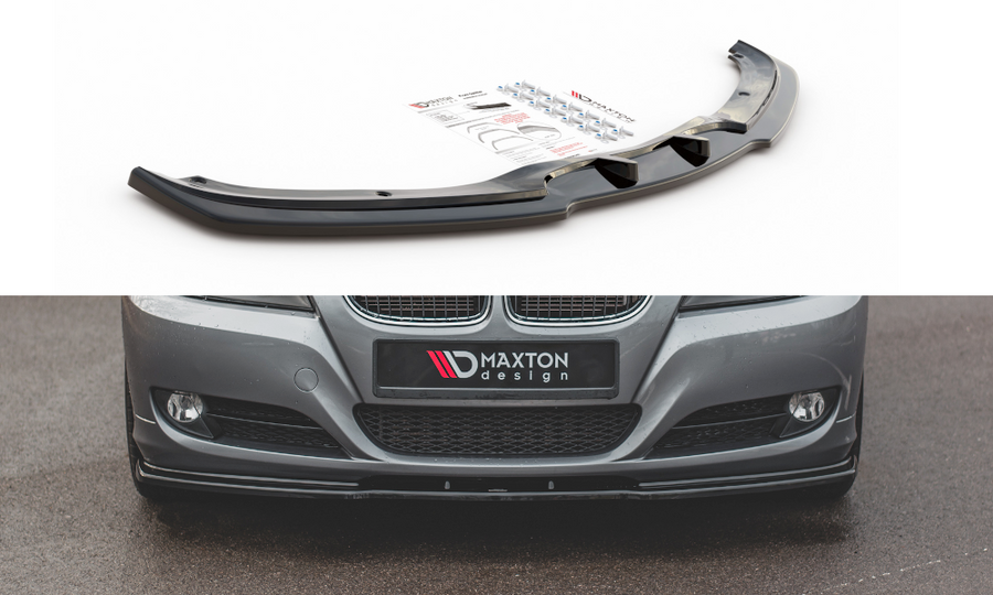 Maxton Design BM-3-91-FD1T Front Splitter V.2 BMW Series 3 E90 / E91 (Facelift) | ML Performance UK Car Parts