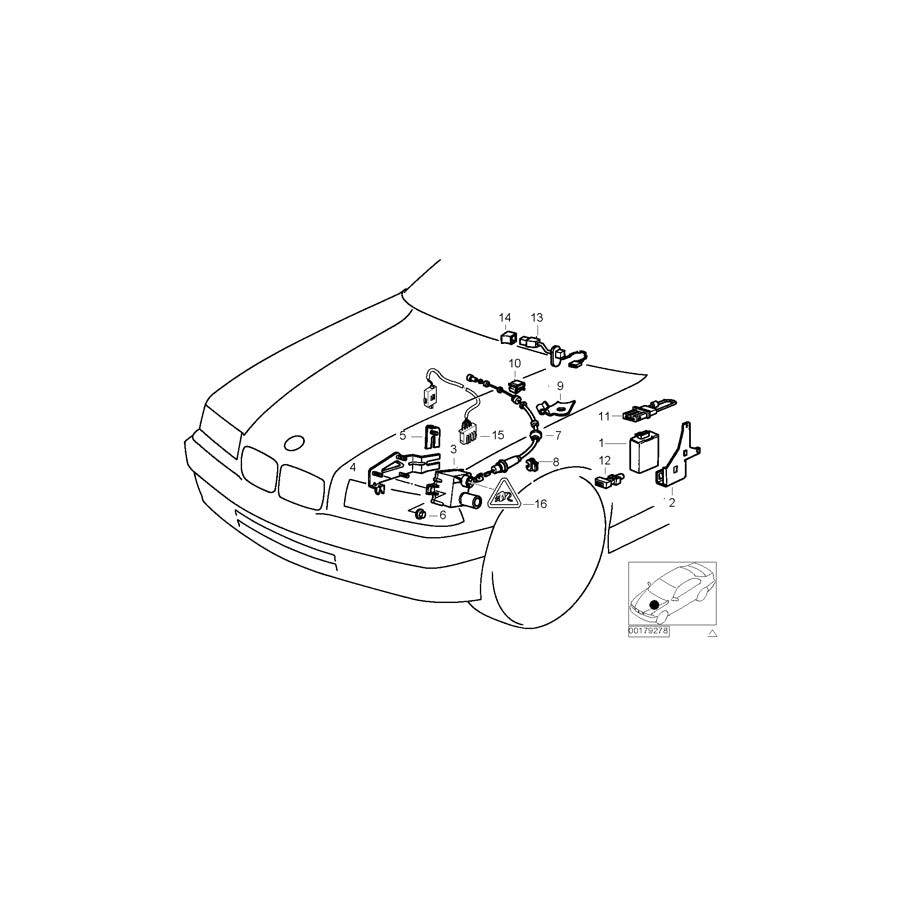 Genuine BMW 61138359032 E34 Bracket, Control Unit (Inc. 518g & 518i) | ML Performance EU Car Parts