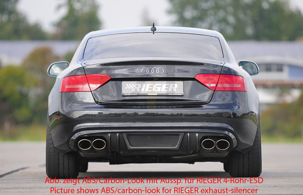 Rieger 00055414 Audi B8 B81 A5 Rear Diffuser 3 | ML Performance EU Car Parts