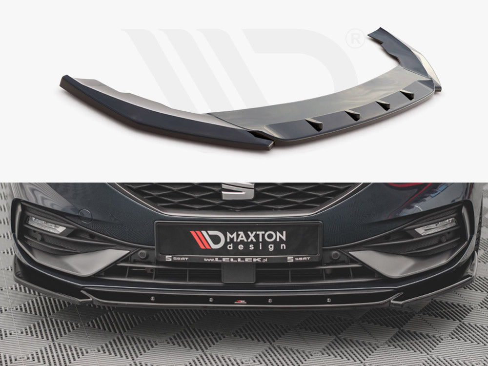 Maxton Design SE-LE-4-FR-FD2T Front Splitter V2 Seat Leon Fr MK4 (2020-) | ML Performance EU Car Parts