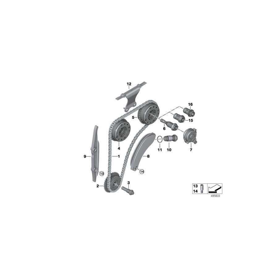 Genuine BMW 11317617471 F55 F56 Timing Chain (Inc. One & One First) | ML Performance EU Car Parts