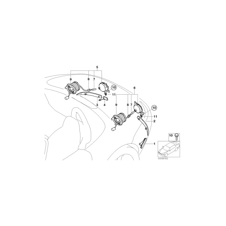 Genuine BMW 63148384573 E52 Covering Cap (Inc. ALPINA V8 & Z8) | ML Performance EU Car Parts