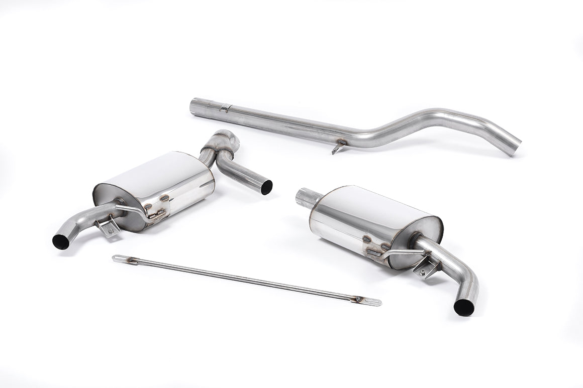 MillTek SSXRN408 Renault Clio Non-Resonated Cat-Back Exhaust with OE Trims