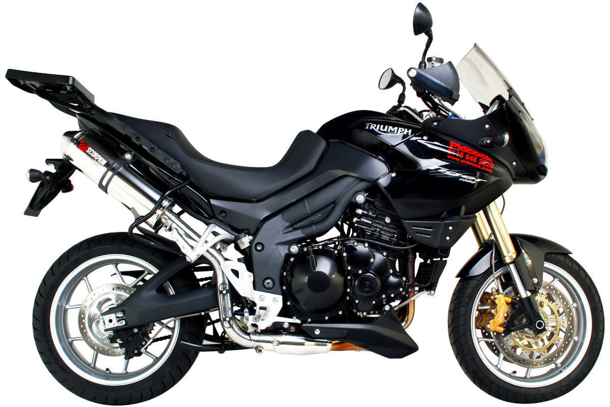 Scorpion ETR63CEO Triumph Tiger 1050 Factory Oval Slip-On - Carbon Fibre Sleeve | ML Performance EU EU