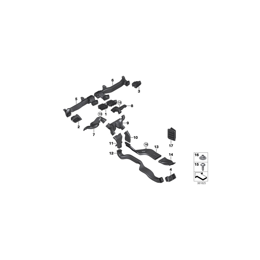 Genuine BMW 51459290792 F46 F45 Cold Air Duct Right (Inc. 214d, 225i & 218dX) | ML Performance EU Car Parts