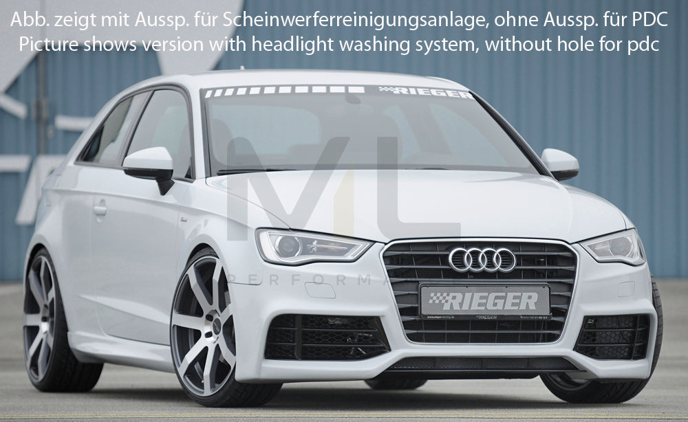 Rieger 00056793 Audi 8V Front Bumper (A3 & S3) 6 | ML Performance EU Car Parts