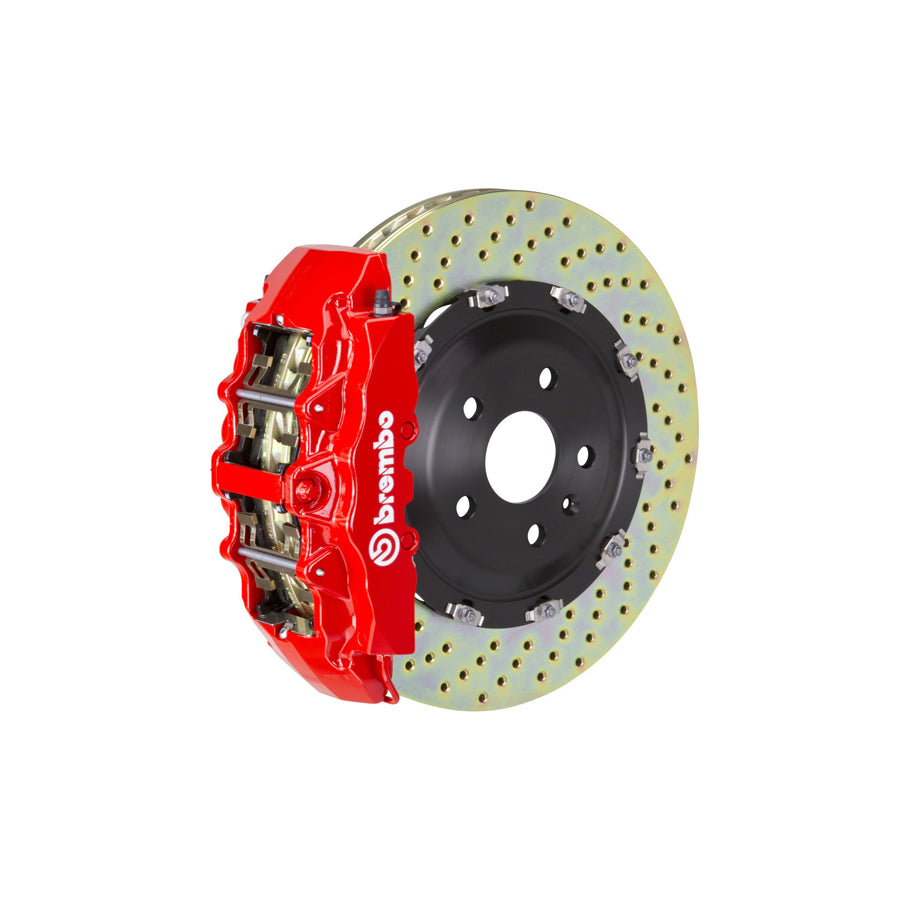 Brembo 1G1.9004A Ford Lincoln Front GT 8-Pistons Drilled 2-piece Big Brake Kit 380x34mm (Inc. Expedition, Navigator)