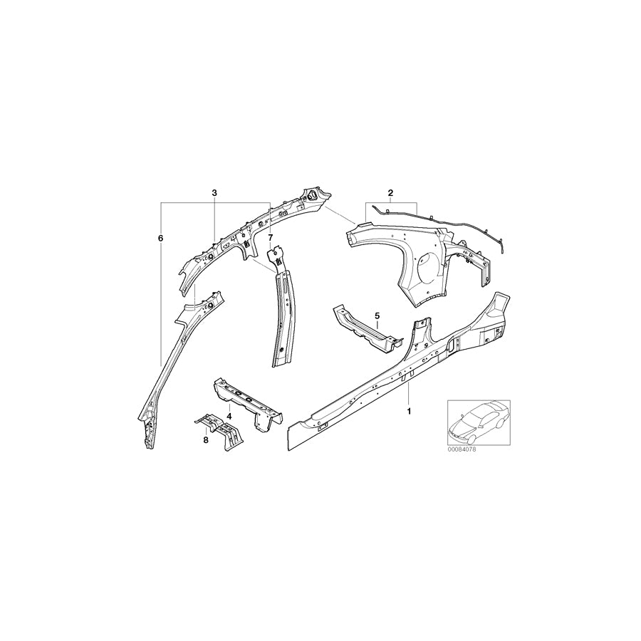 Genuine BMW 41127039693 E46 Left Side Member (Inc. 330xd, 330d & 328i) | ML Performance EU