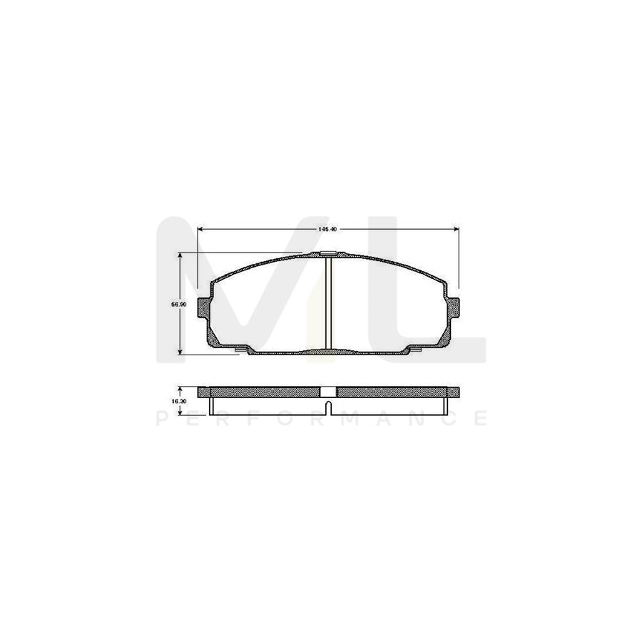 Bosch 0986Tb2688 Brake Pad Set Excl. Wear Warning Contact | ML Performance Car Parts