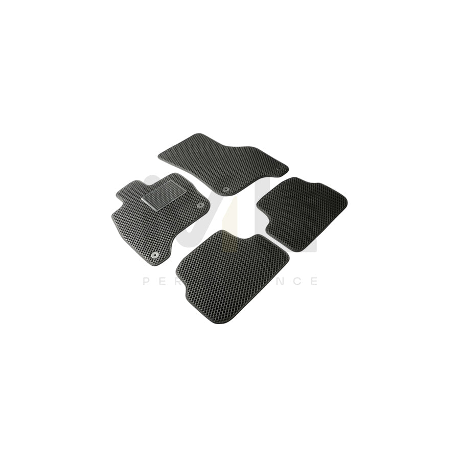 WALSER Qlean 55014 Floor mat set Elastomer, Front and Rear, Quantity: 4, Black | ML Performance Car Parts