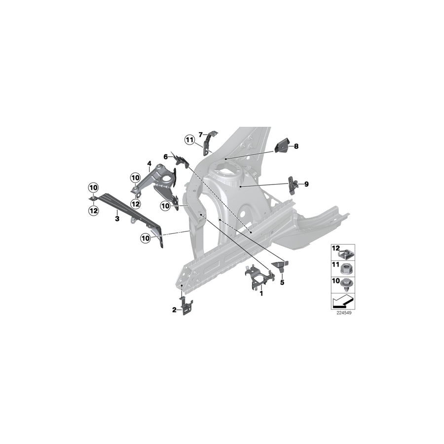 Genuine BMW 41117267092 F25 F26 Bracket Brake Pipe Right (Inc. X3 35iX, X3 18i & X4 20iX) | ML Performance EU