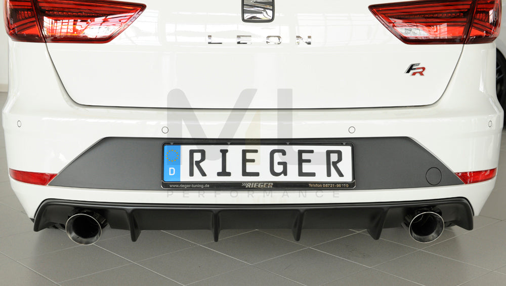 Rieger 00027036 SEAT 5F Leon FR Rear Diffuser 4 | ML Performance EU Car Parts